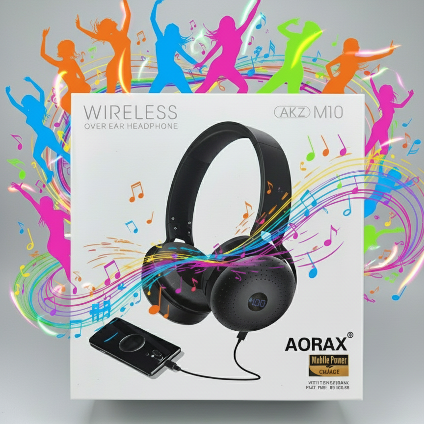 🎮 AKZ M10 هێدسێتی گەیمینگ وایرلێس - LED