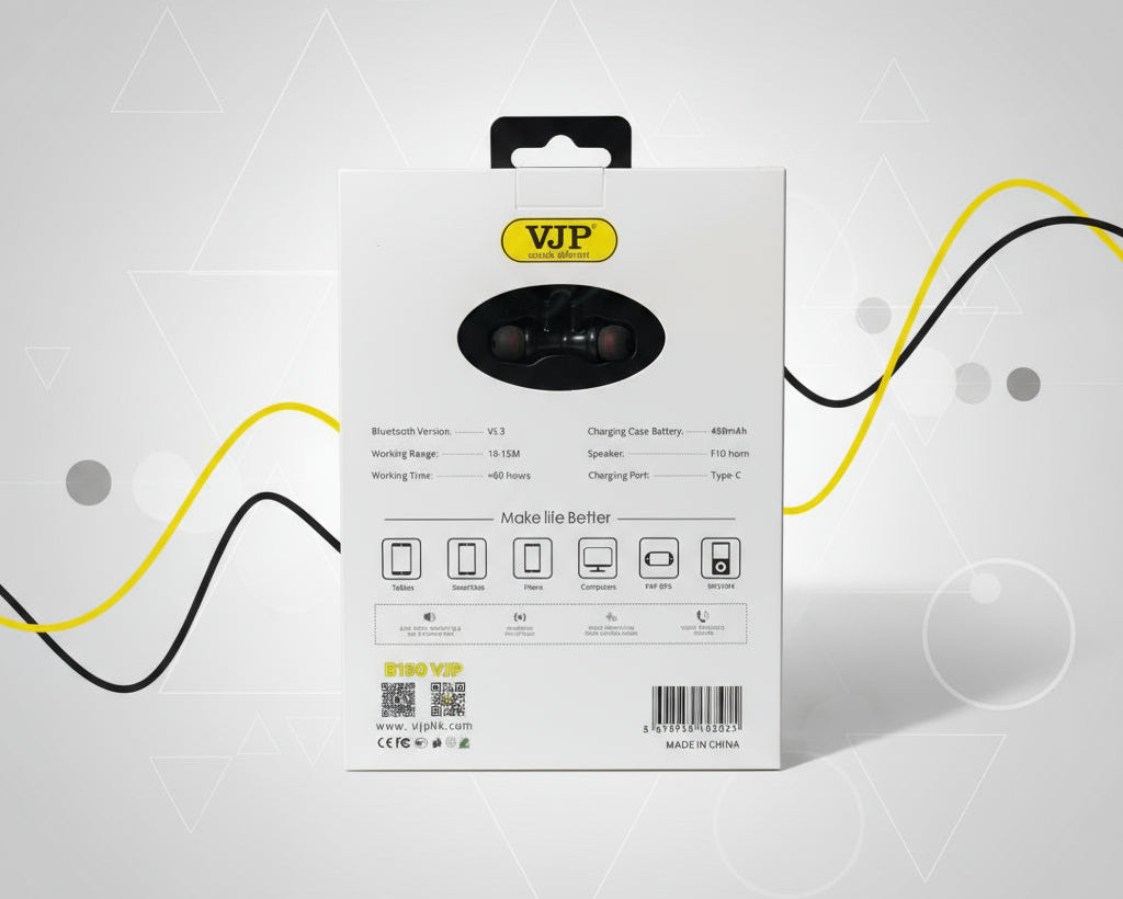🎧 VJP B150 هێدفۆن - کوالیتی بەرز