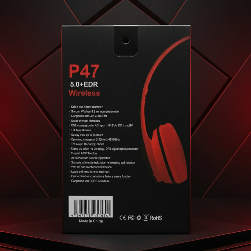 🎧 Wireless P47 هێدفۆنی بلوتووس