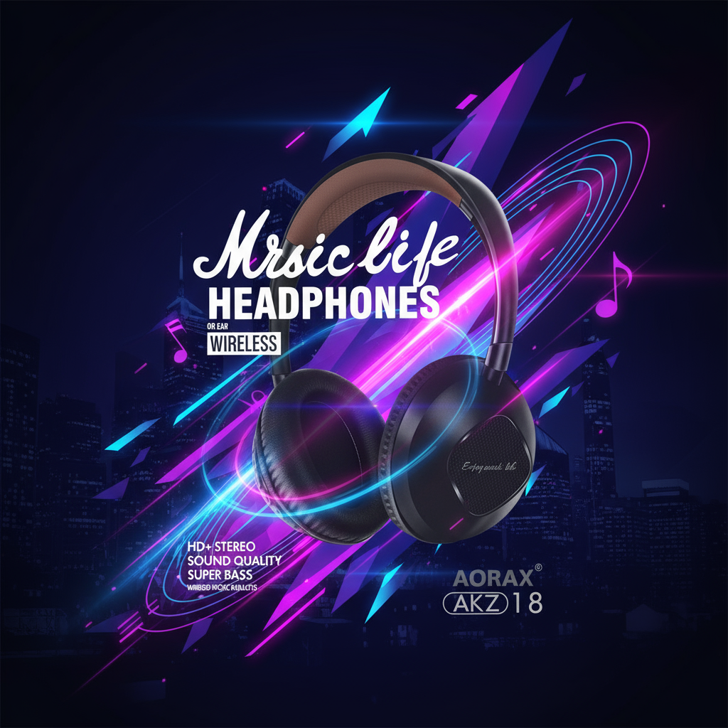 🎧 Wireless AKZ 18 هێدسێتی وایرلێس - کوالیتی پڕۆفیشناڵ