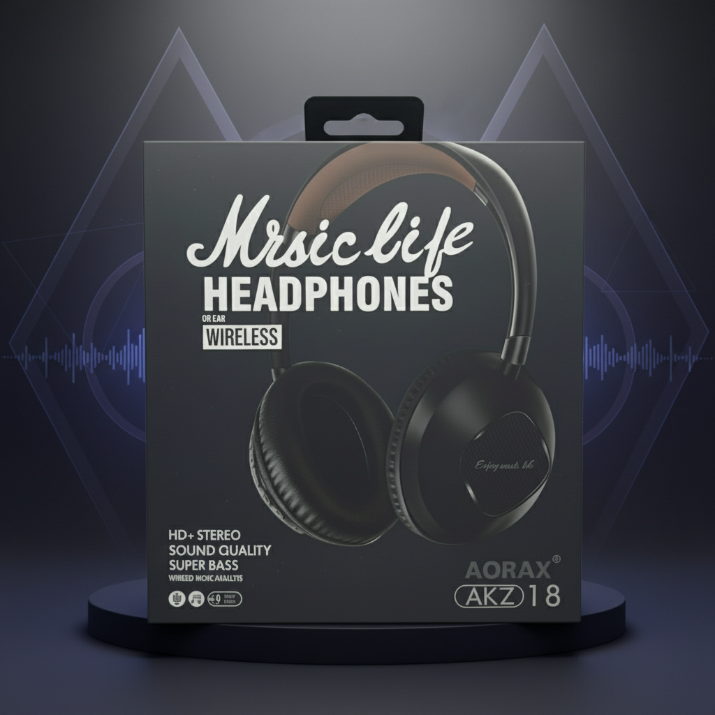 🎧 Wireless AKZ 18 هێدسێتی وایرلێس - کوالیتی پڕۆفیشناڵ