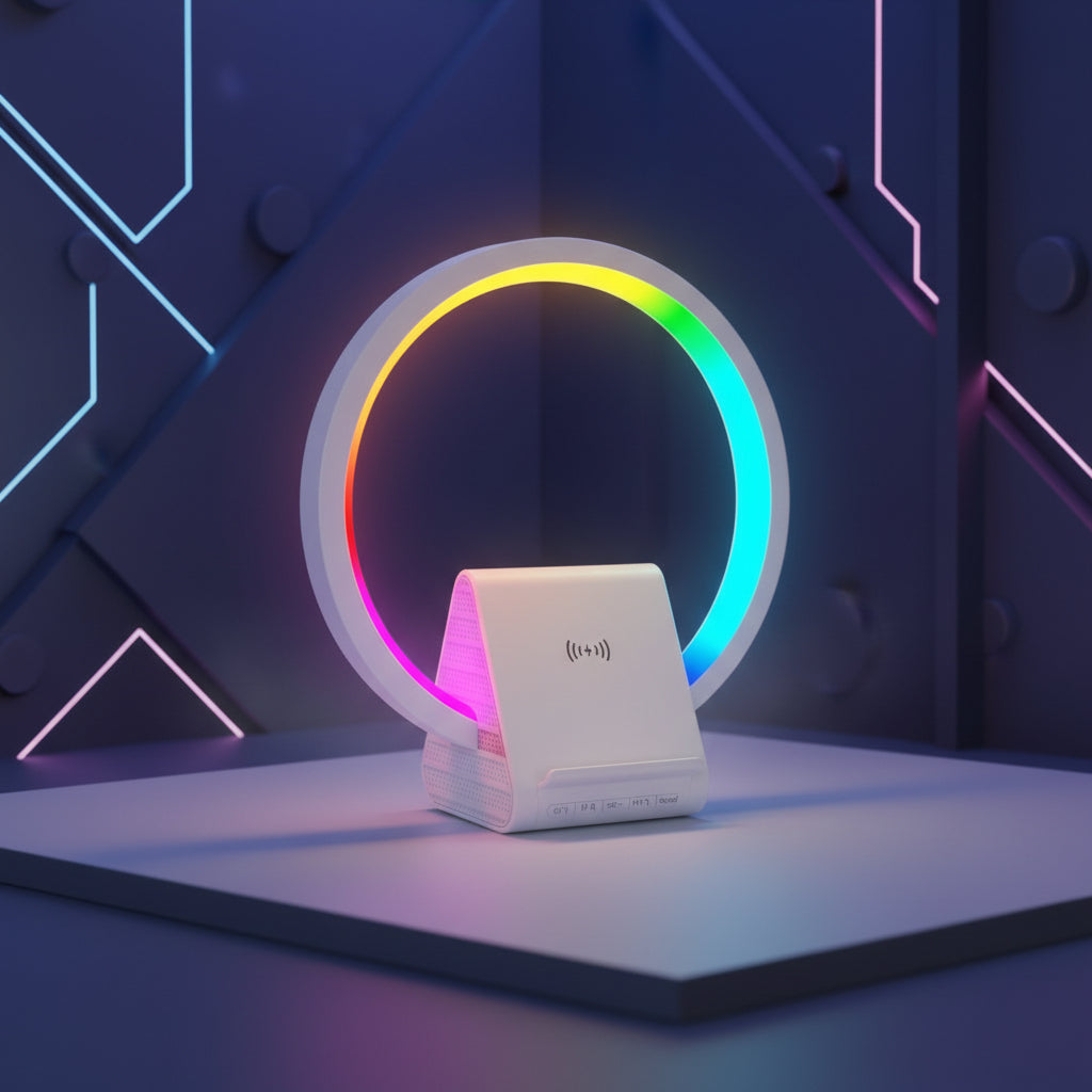 🔊 LED WIRELESS CHARGING SPEAKER BT256 - سپیکەر و چارجەری وایرلێس