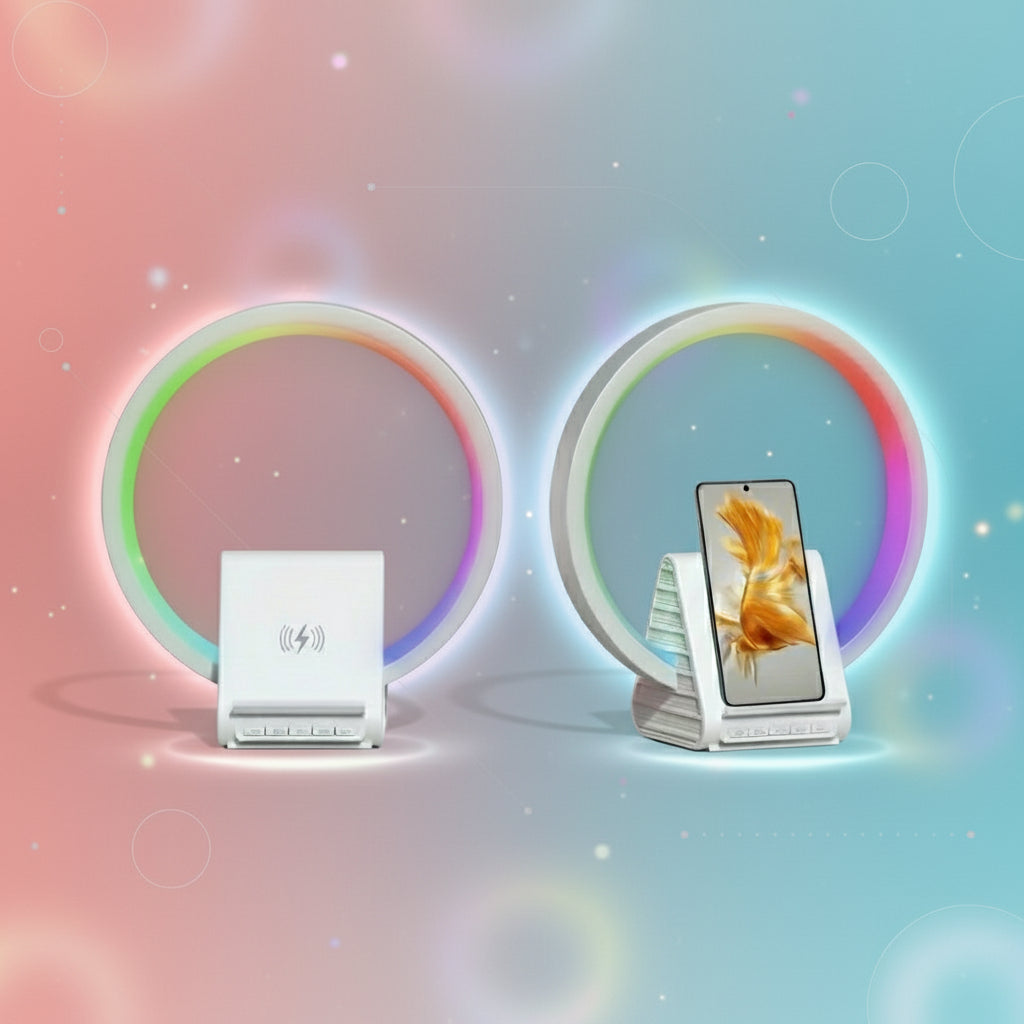 🔊 LED WIRELESS CHARGING SPEAKER BT256 - سپیکەر و چارجەری وایرلێس