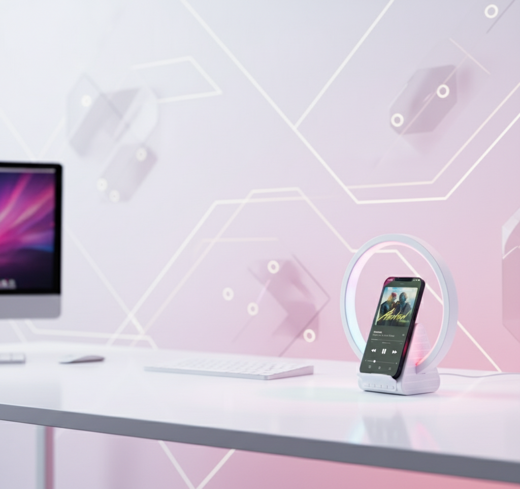 🔊 LED WIRELESS CHARGING SPEAKER BT256 - سپیکەر و چارجەری وایرلێس