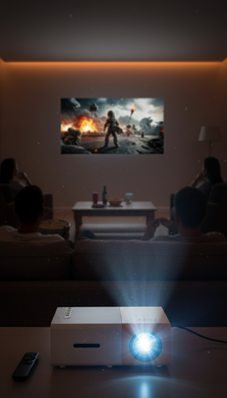 📽️ YG300 LED پرۆژێکتەر - Mini Projector